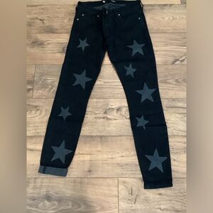 Kut from the Kloth Toothpick Skinny Black Star Jeans